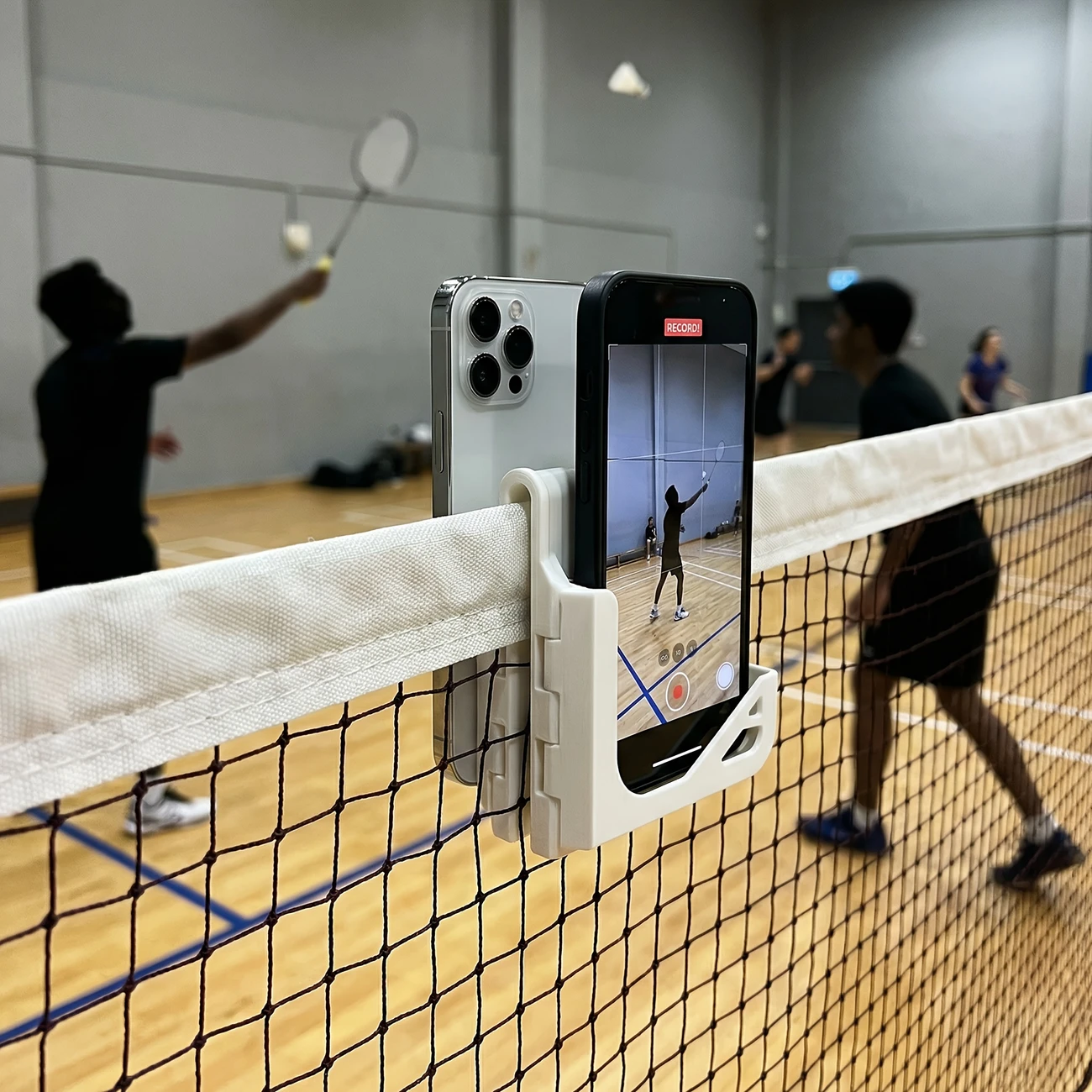 Badminton Video - Double-sided Ball Net Phone Stand (Holds
