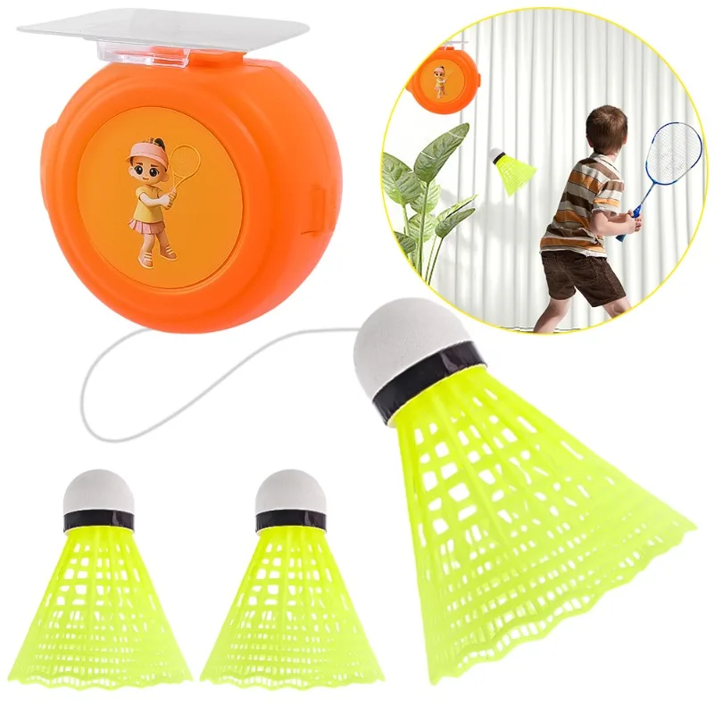 Badminton Raket - Self-Adhesive Elastic Badminton Trainer Set, Solo