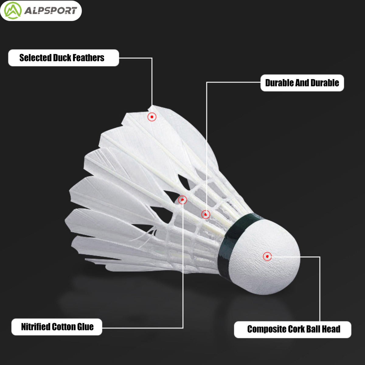 ALPSPORT 303 White Duck Feathe – Badminton Youtube recenzja i cena